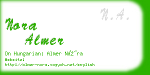 nora almer business card